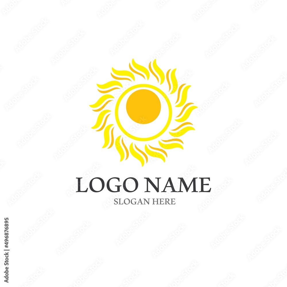 Fototapeta premium Sun Vector illustration Icon Logo