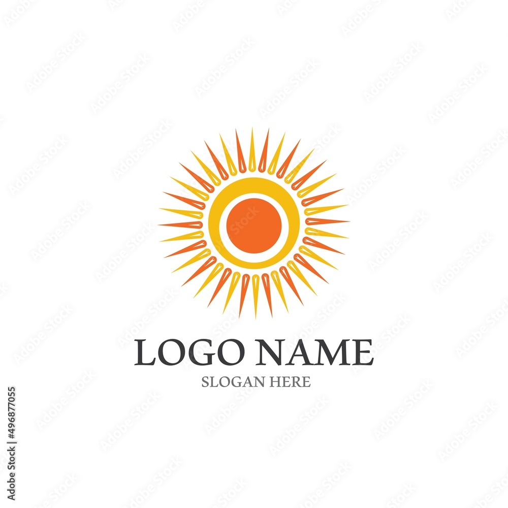 Fototapeta premium Sun Vector illustration Icon Logo