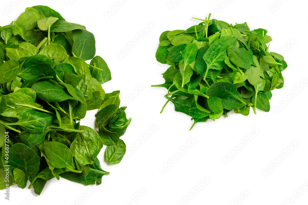 Obraz premium Fresh spinach leaves as background.