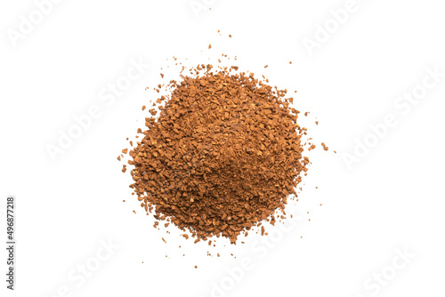 Instant coffee isolated on white background.