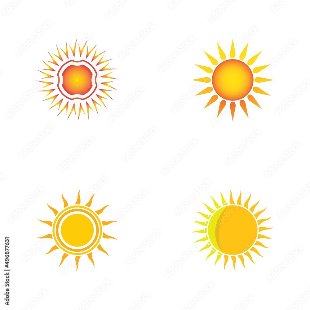 Sun Vector illustration Icon Logo Sun Vector illustration Icon Logo