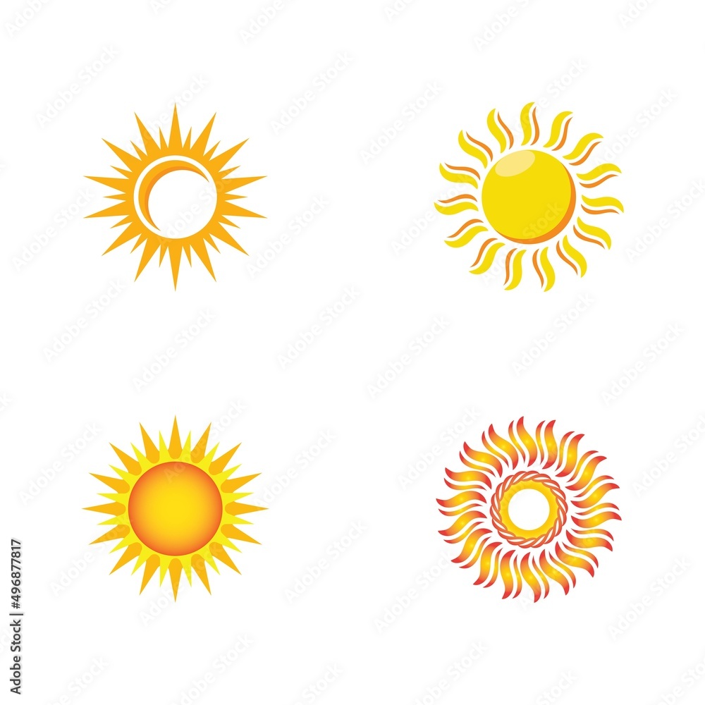 Sun Vector illustration Icon Logo Sun Vector illustration Icon Logo