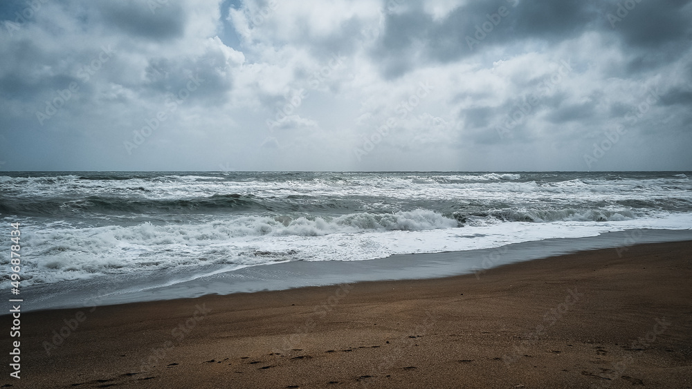 storm on the beach