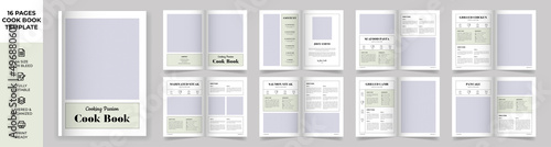 Cookbook Layout Template, Simple style and modern design, Recipe Book Layout