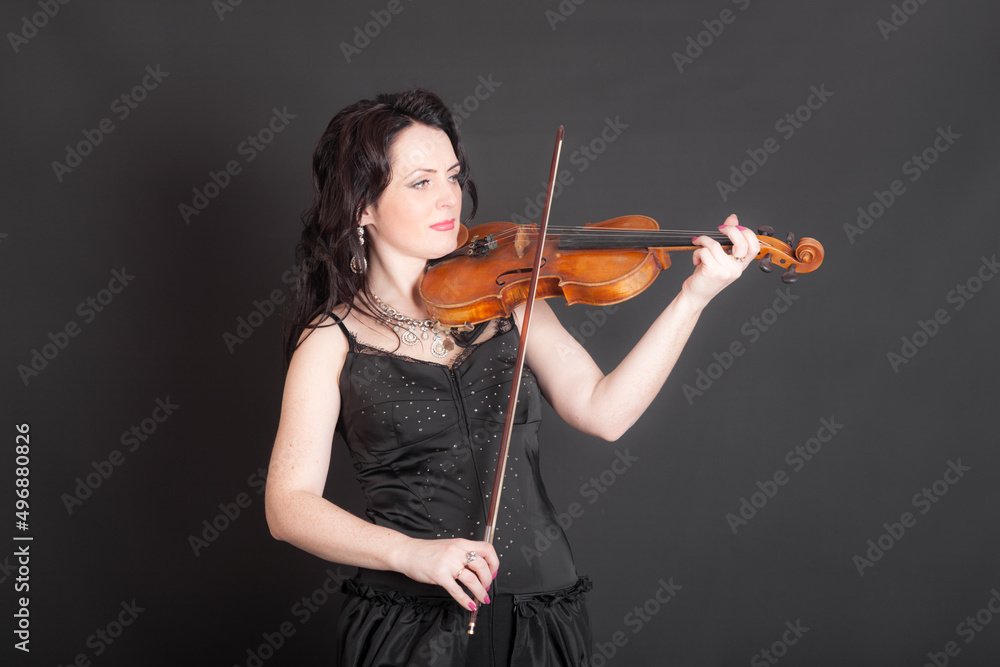 woman with a violin
