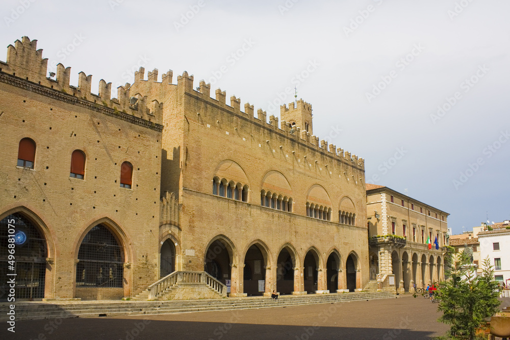 Palazzo della Arengo on Piazza Cavour in Rimini, Italy