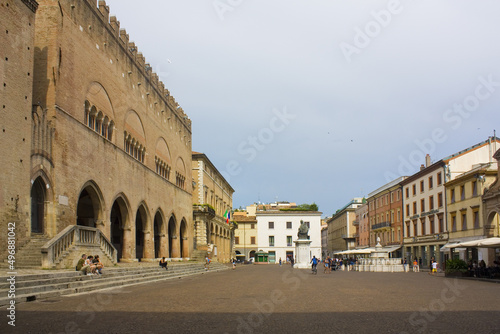 Piazza Cavour in Rimini, Italy 