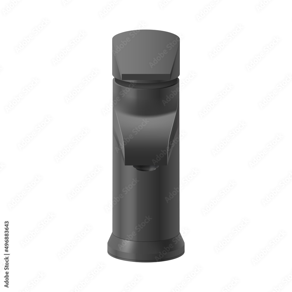 Illustration of 3D Rendering Black Modern Mixing Tap for Cold and Hot Water for the Bathroom Mixer on a White Background Illustration of 3D Rendering Black Modern Mixing Tap for Cold and Hot Water for the Bathroom Mixer on a White Background