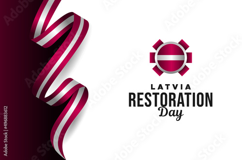 Latvia Restoration Day Vector Design photo