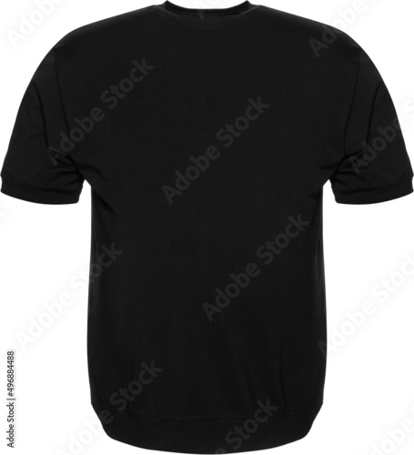 XXXL Black clear T-shirt isolated on white background. Big size T-shirt