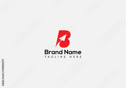 Abstract B letter modern initial lettermarks news logo design