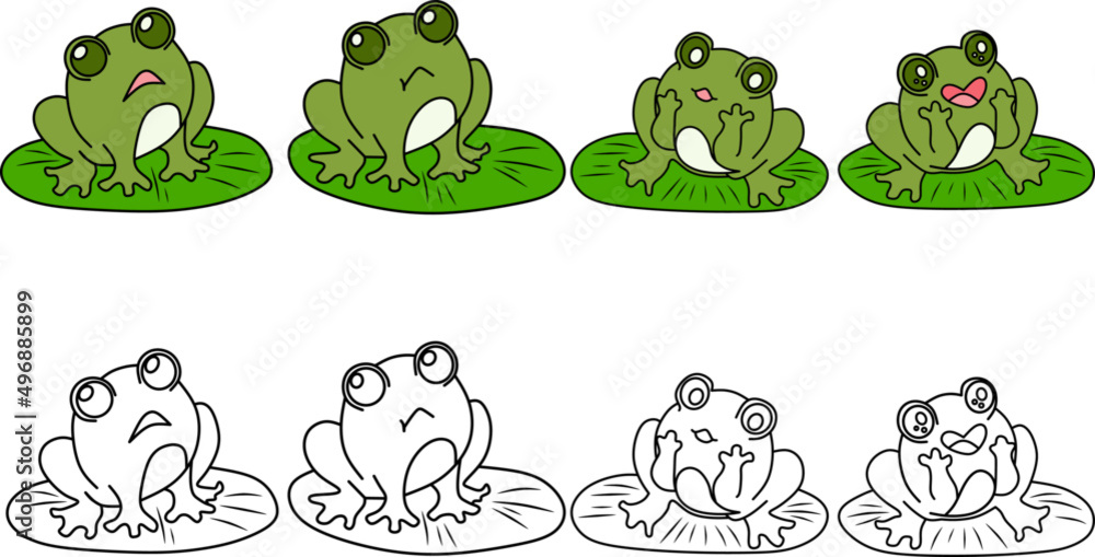 Obraz premium set of frogs