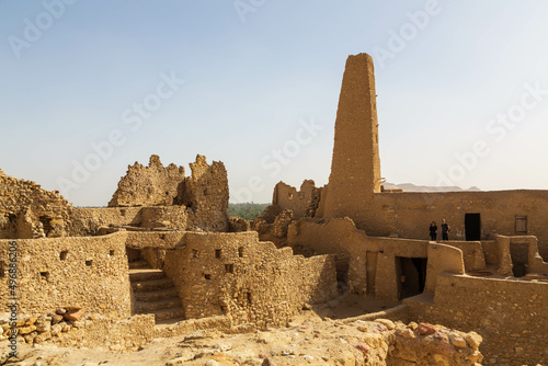 SIWA, EGYPT - April 2018: Oracle temple or Amun Revelation Temple at Siwa oasis, temple where Alexander the Great was predicted to conquer the whole world, Egypt