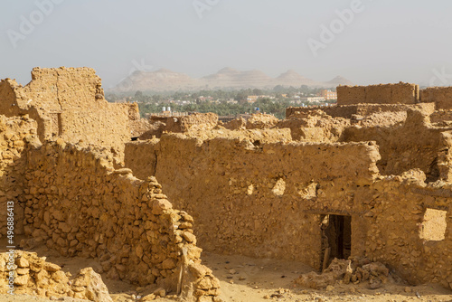 Shali Fortress ruins in old town. Siwa oasis in Egypt.