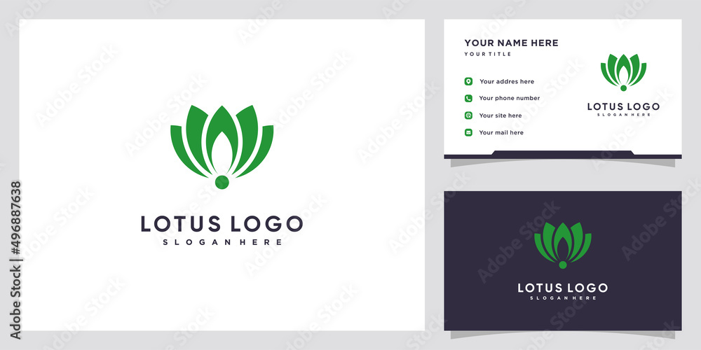 Lotus logo design with creative concept
