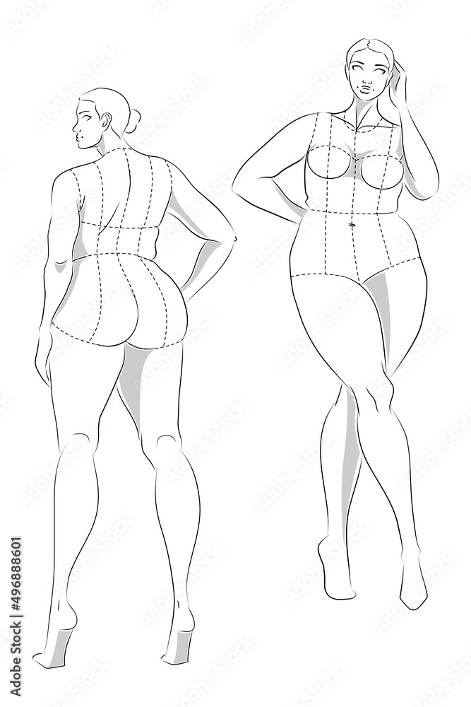 Plus size fashion croquis online