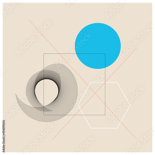 Abstract geometric poster template.