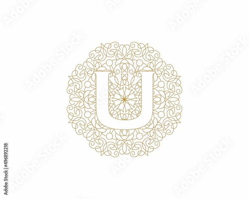 Luxury Letter U Logo Vector 010