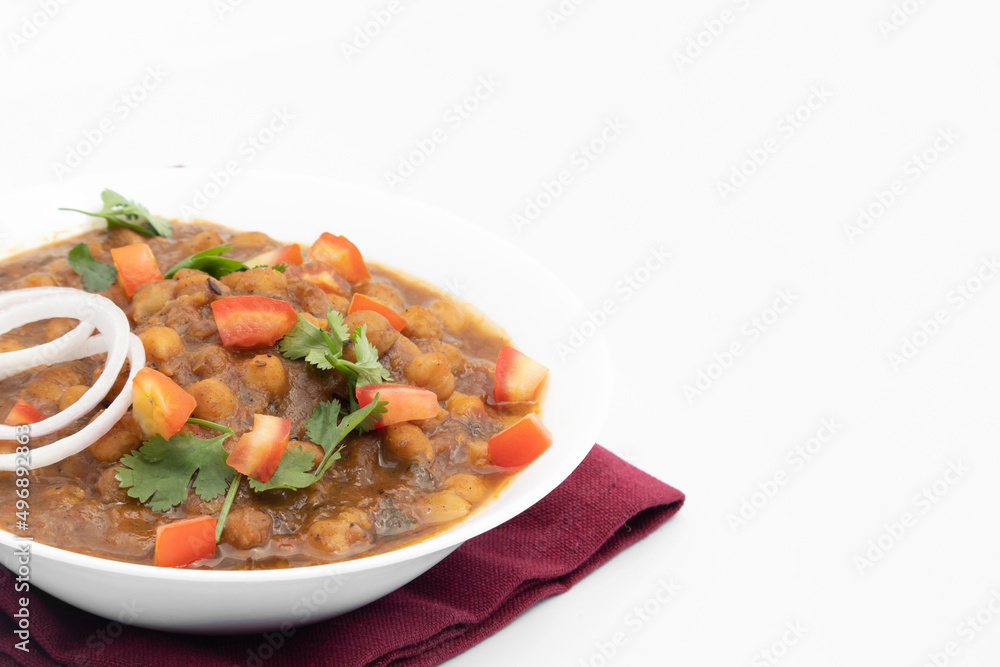 Punjabi Chhole Also Known As Chhola Masala Sabji Amritsari Chole Sabzi Masaledar Chana Chola Or Chickpeas Veg Curry Is Made Of Chick Peas Onion Tomato Gravy And Masala Spices