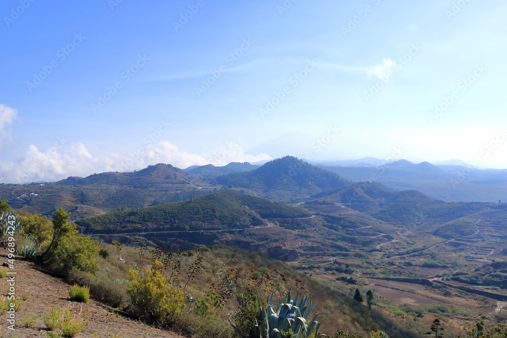 Fototapeta premium Landscape and nature photography of the gorge Masca in the Teno Mountains on the Canary Island Tenerife