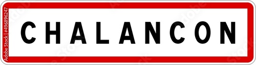 Free Download Panneau entrée ville agglomération Chalancon / Town entrance sign Chalancon - GFXLoad