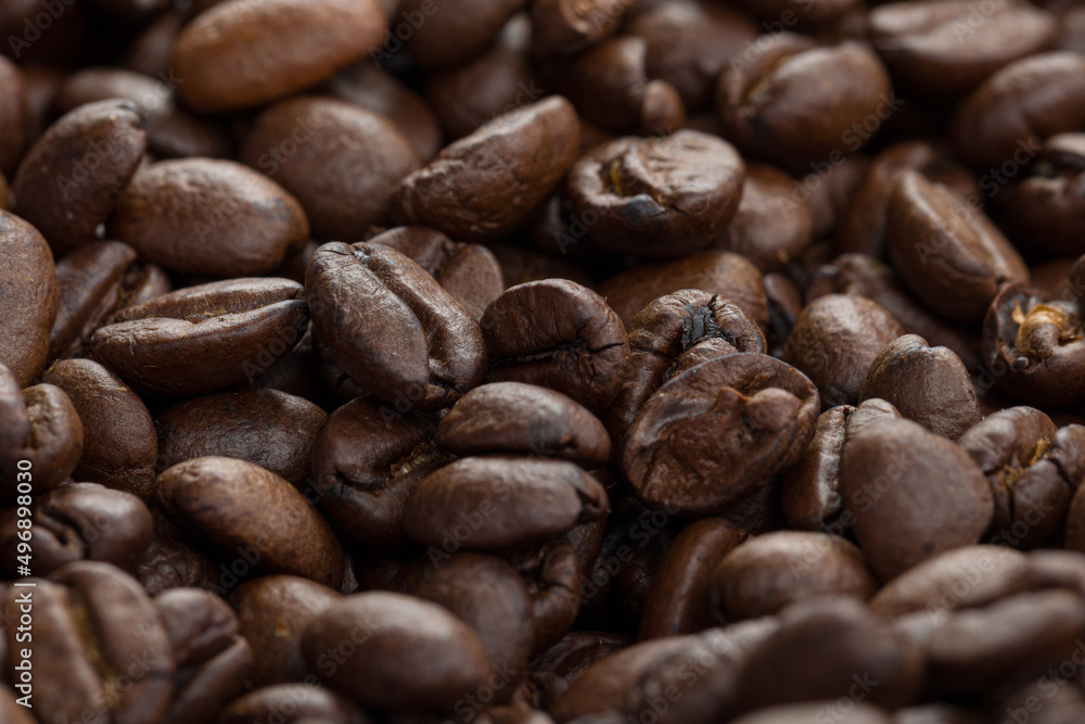 Close up of a bunch of coffee beans Close up of a bunch of coffee beans