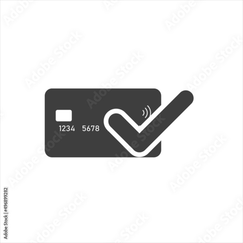 Credit card icon vector on a white background
