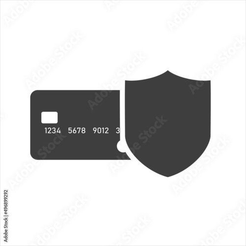 Credit card icon vector on a white background