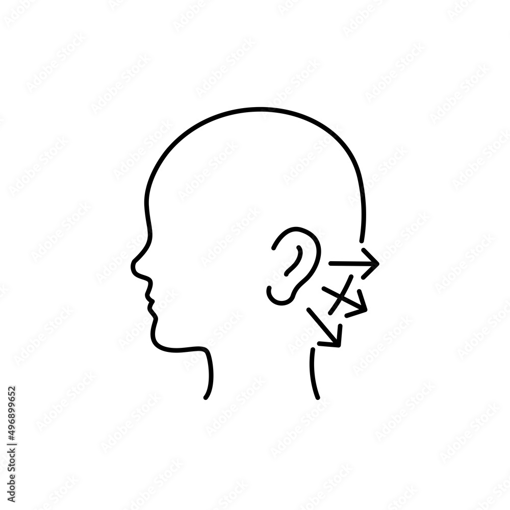 Otoplasty color line icon. Human diseases. Otoplasty color line icon. Human diseases.
