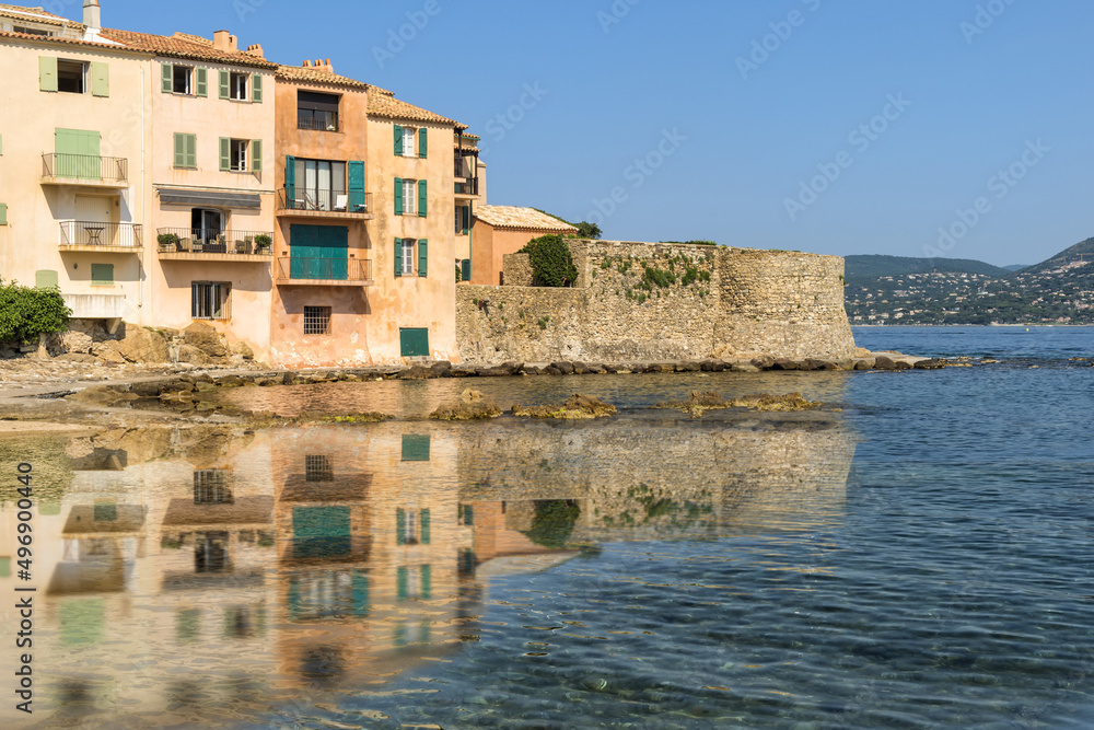 Saint Tropez, Urban beach of La Ponche, Var, Provence region, France