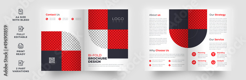 brochure bi fold tri-fold 16-page marketing agency annual report letterhead logo flyer poster magazine design layout creative corporate official editable minimal vector template design 
