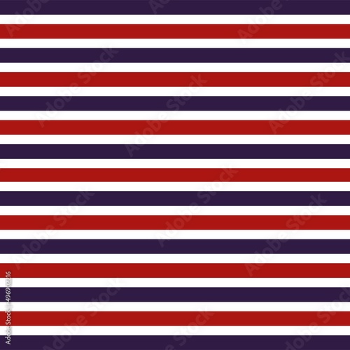 3D Fototapete Badezimmer - Fototapete Seamless pattern Retro stripe pattern with navy red,white, blue parallel stripe. Illustration background suitable for fashion textiles, graphics