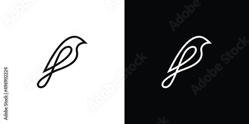 bird line vector logo design