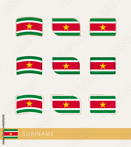 Free Download Vector flags of Suriname, collection of Suriname flags. - GFXLoad