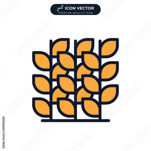 wheat icon symbol template for graphic and web design collection logo vector illustration