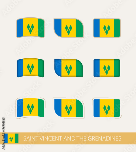Free Download Vector flags of Saint Vincent and the Grenadines, collection of Saint Vincent and the Grenadines flags. - GFXLoad