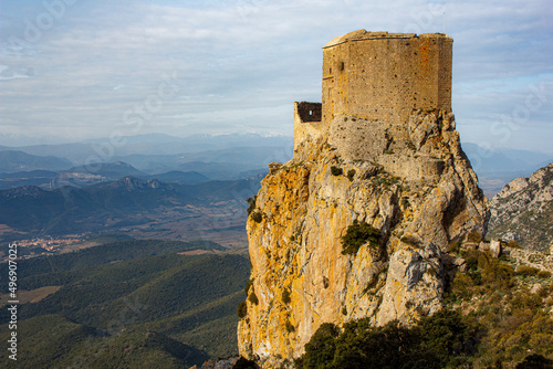 Wallpaper Mural old castle in the mountains, castle of Quéribus dominating the valley Torontodigital.ca