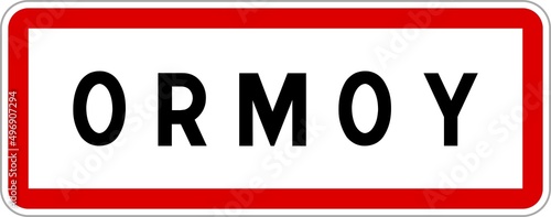 Panneau entrée ville agglomération Ormoy / Town entrance sign Ormoy photo