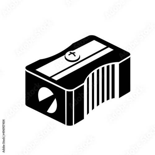 Pencil sharpener simple style icon logo vector illustration. Detailed symbol for stationery store