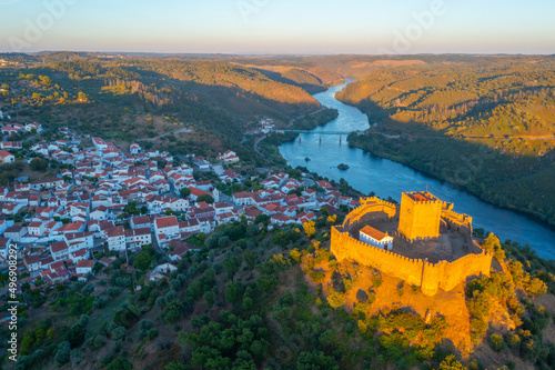 Castle in Portuguese town Belver photo