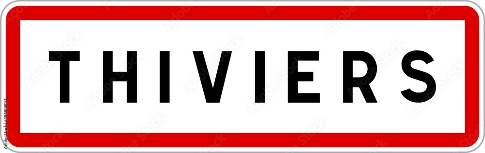 Panneau entrée ville agglomération Thiviers / Town entrance sign Thiviers Panneau entrée ville agglomération Thiviers / Town entrance sign Thiviers