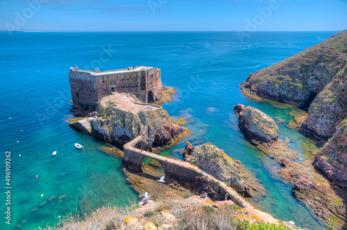 Fortress Sao Joao Baptista at Berlenga Grande archipelago in Portugal photo