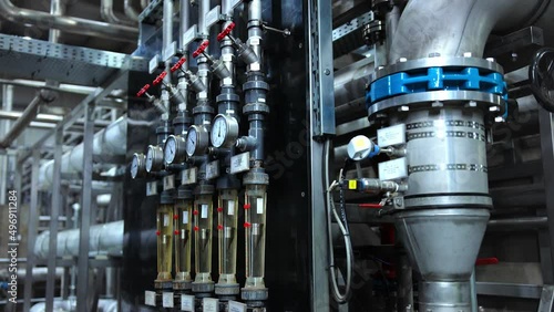 Tanks of treatment facilities at the plant