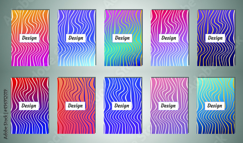 Simple modern color cover design. Set of abstract gradients textures. Background for banner, flyer, business card, poster, wallpaper, brochure, smartphone screen, mobile app.
