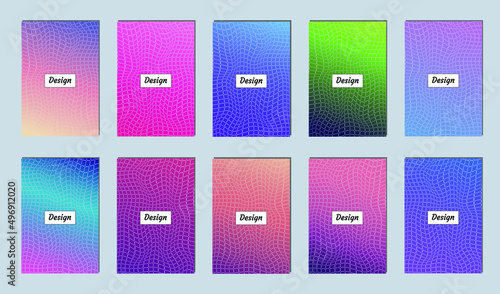 Simple modern color cover design. Set of abstract gradients textures. Background for banner, flyer, business card, poster, wallpaper, brochure, smartphone screen, mobile app.
