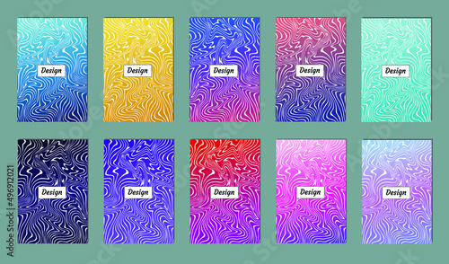 Simple modern color cover design. Set of abstract gradients textures. Background for banner, flyer, business card, poster, wallpaper, brochure, smartphone screen, mobile app.
