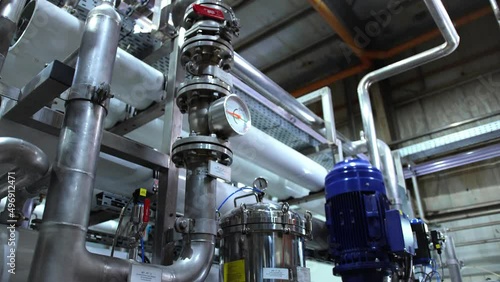 Tanks of treatment facilities at the plant
