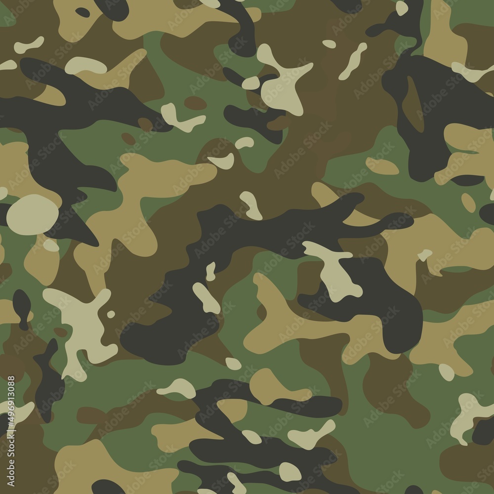 Military camouflage pattern, modern seamless background, classic texture. Ornament. Disguise Military camouflage pattern, modern seamless background, classic texture. Ornament. Disguise