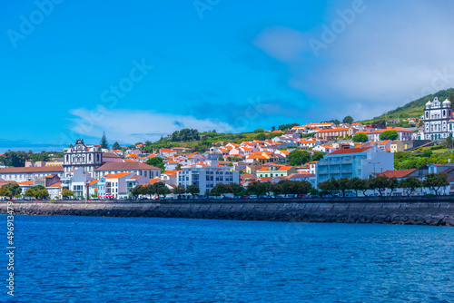 Seaside of Portuguese town Horta at Faial island, Azores