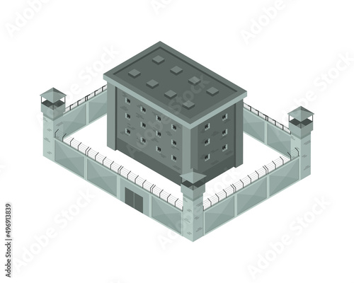 Jail Isometric Icon